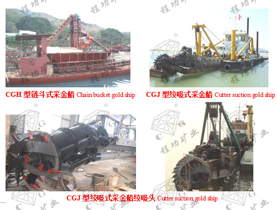 CGH型鏈斗式采金船Chain bucket gold ship CGJ型絞吸式采金船Cutter suction gold ship CGJ型絞吸式采金船絞吸頭Cutter suction gold ship